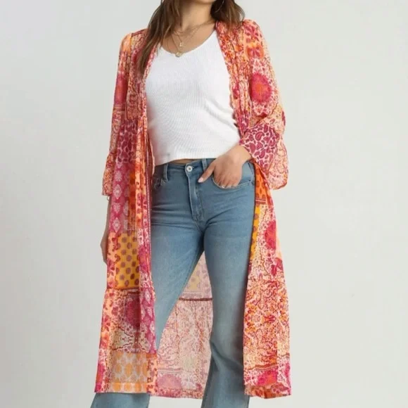 Tie Front Kimono - Picture 6 of 7